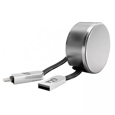 Cable De Datos Blackpcs Usb Macho A Lightning Macho Metro Plata