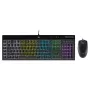 Teclado y Mouse Corsair Gamer Incluye K55 RGB Pro Katar Pro Alámbrico