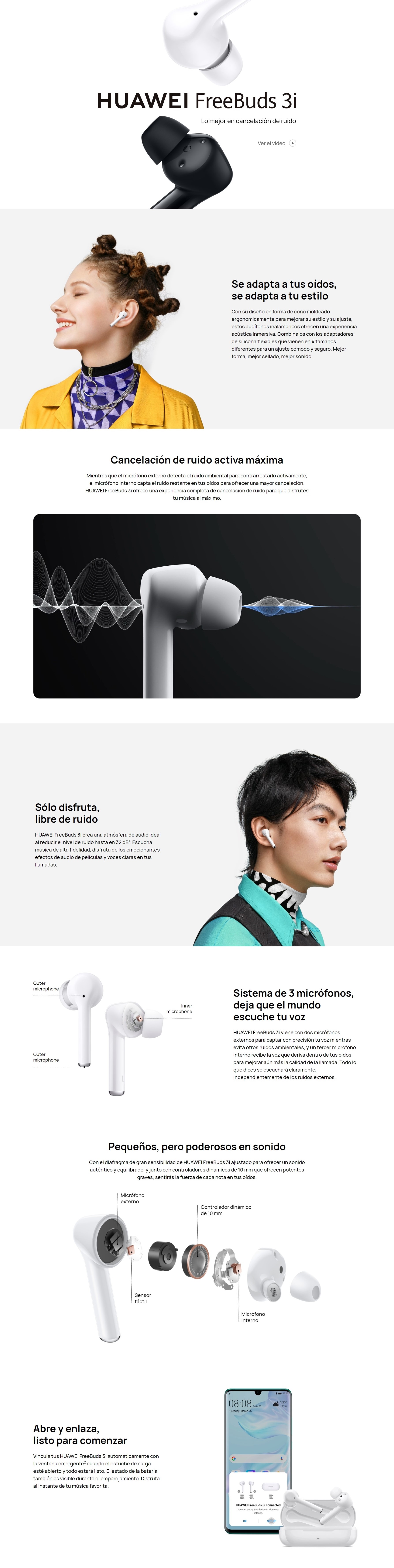 Huawei - FreeBuds SE 2 Auriculares Inalámbrico Dentro de oído  Llamadas/Música Bluetooth Blanco