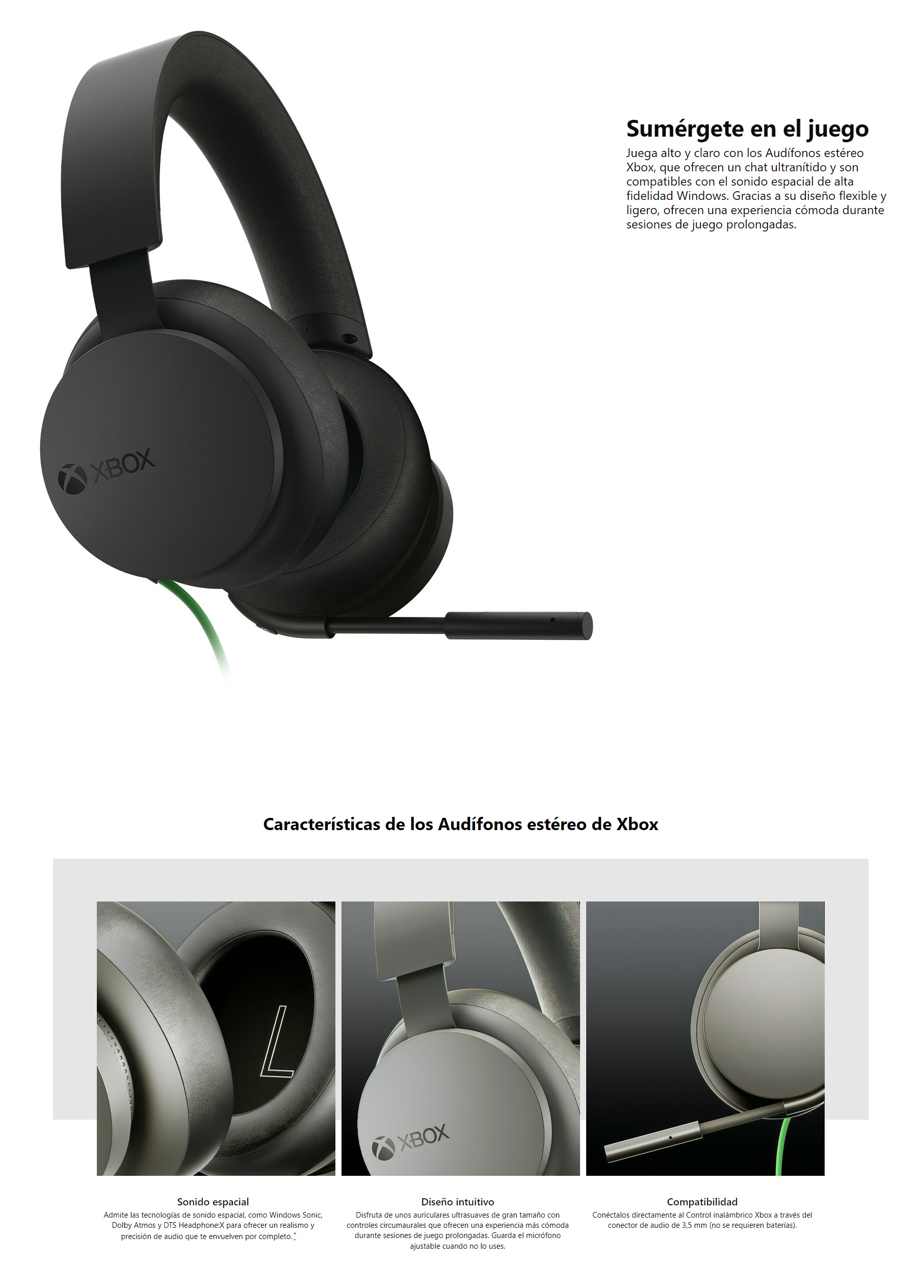 Auriculares Estéreo Alámbricos para Microsoft Xbox