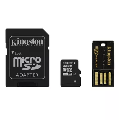Kingston - Tarjeta micro SD de 64 GB de grado industrial (paquete de 2) con  adaptador (SDCIT2/64GB) con (1) lector de tarjetas de memoria Everything