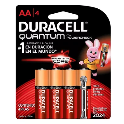 Batería Alcalina Duracell Quantum AA 4 Pilas