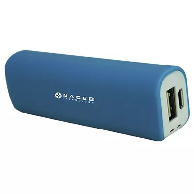 Batería Portátil Naceb 2200Mah 1X USB Azul