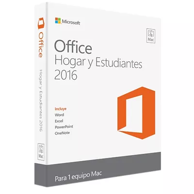 Software Microsoft Office Hogar y Estudiante 2016 Mac Español 1 Licencia  Caja - Digitalife eShop