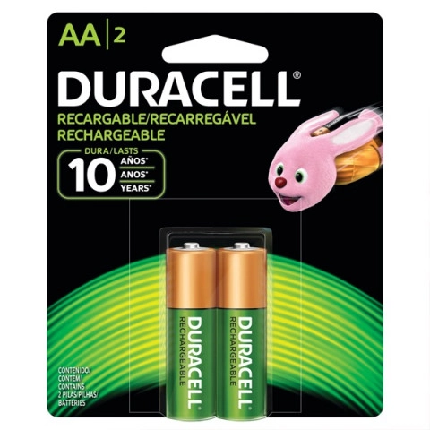 Batería Recargable Duracell AA 2 Pilas Dx1500