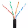 Bobina de Cable de Red Condumex Cat 5E para Exteriror 24 Pulgadas Awg 305M Polietileno Negro