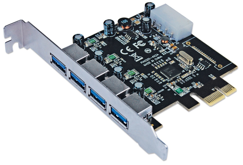 Tarjeta Controladora Usb Pci E Manhattan Puertos Alimentacion Molex Gbps Digitalife Eshop