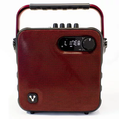 Bocina Vorago Karaoke Ksp-400 2.1 30 Watts Recargable 3.5mm Bluetooth Micrófono Rojo