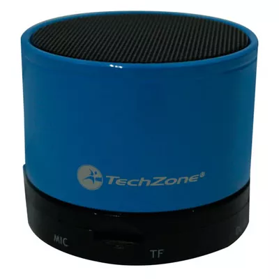 Bocina Techzone 1.0 Recargable Bluetooth 3.5mm MicroSD Azul
