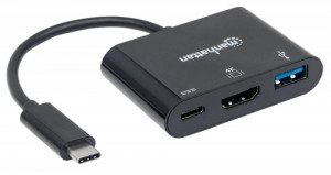 Manhattan Adaptador de USB-A a USB-C con Súper Velocidad (354714)