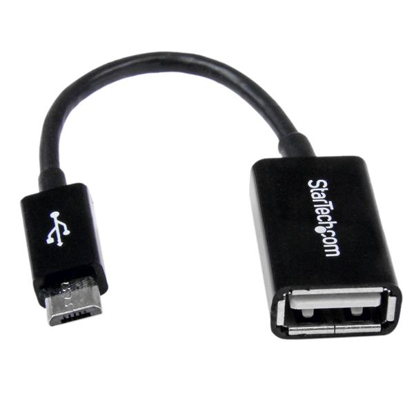Cable Adaptador StarTech.com Micro USB Macho USB a Hembra 12 Centimetros  Negro - Digitalife eShop