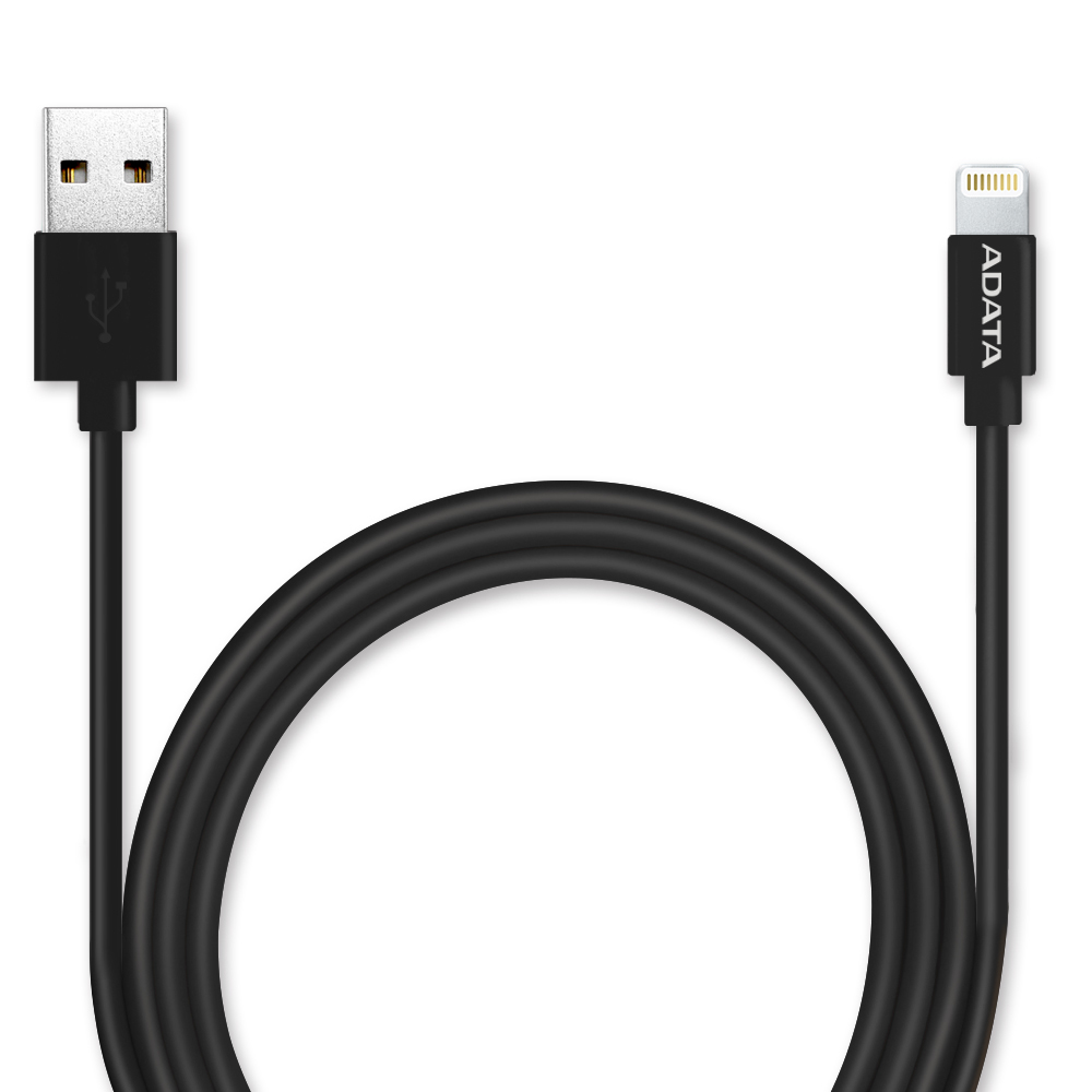 Cable De Datos Adata Lightning Macho A Usb Macho Metro Negro