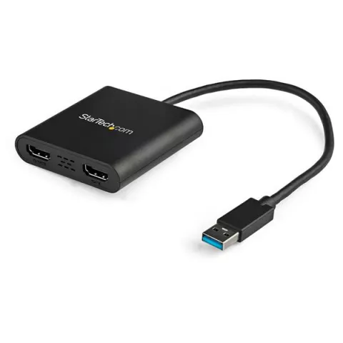 minusválido rodar Múltiple Adaptador de Video StarTech.com Externo USB 3.0 a 2 Puertos HDMI 4K para 2  Pantallas Negro - Digitalife eShop