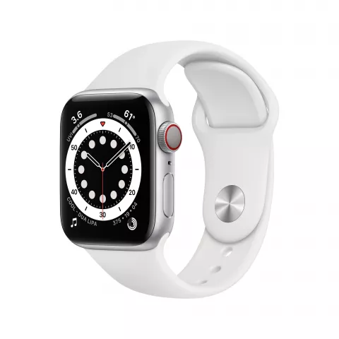 Centrar calculadora Rodeo Reloj Digital Apple Watch Series 6 Gps + Cellular Caja de Aluminio Color  Plata de 40mm Correa Deportiva Blanco - Digitalife eShop