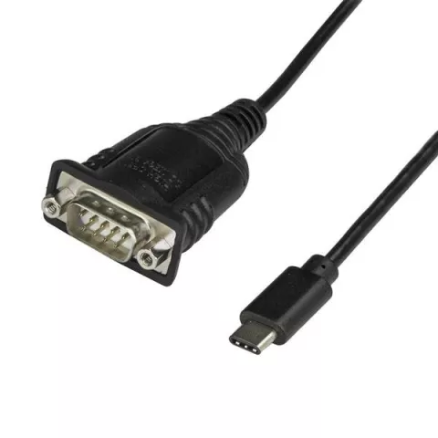 Cable de Datos USB StarTech.com Tipo C Macho Serial DB9 Macho 40 Centimetros Negro