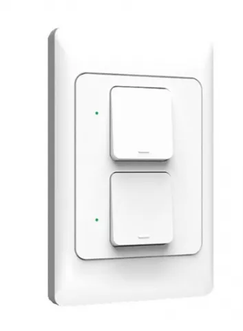Interruptor de Luz Inteligente e Indicador de Estado LED Duosmart A20 2  Botones WiFi Blanco - Digitalife eShop