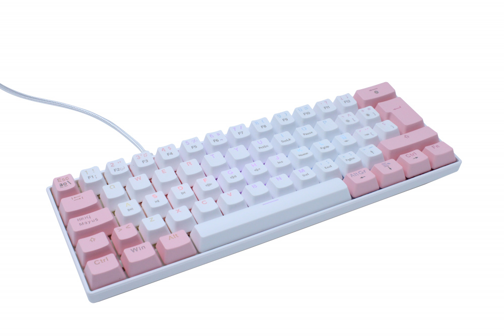 Teclado Gamer Ocelot Gaming White Pearl 60 RGB Teclado Mecánico Switch