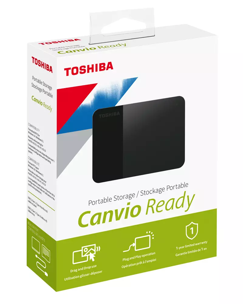 Disco Duro Externo Toshiba Canvio Ready 2.5 Pulgadas USB Negro para Mac - eShop