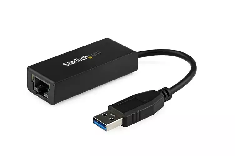 Adaptador de Red StarTech.com Externa Nic USB 3.0 Macho Gigabit Ethernet Rj-45 Hembra 1Gbps Negro