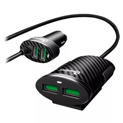 Cargador Negro USB 2 Puertos para Coche - Adaptadores USB (USB 2.0