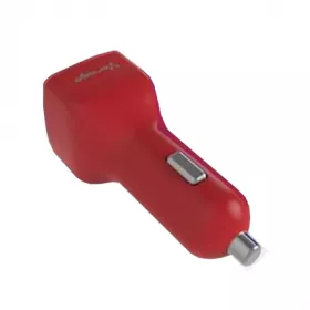 Pack 10 cargadores mechero coche USB 1A para movil tablet rojo car 12-24v  1000mA - Pcycopy