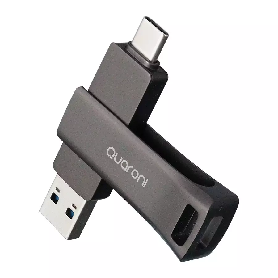 MEMORIA QUARONI 32GB USB 32 / DUAL A AND C / OTG / METALICA QUM-05 - QUARONI