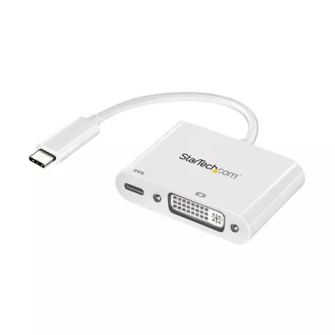 Adaptador de Video StarTech.com Externo USB-C Macho DVI Hembra Blanco