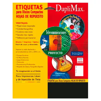 Etiquetas para Duplimax Blanco - Digitalife eShop
